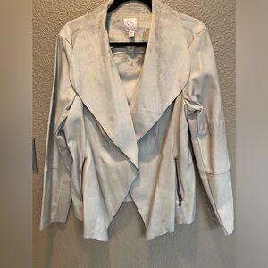 CB Faux/Leather Suede look, lightweight woman’s jacket.